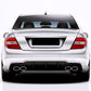 Mercedes C Class C63 AMG Rear Diffuser Valance 2011-15 ABS Gloss Black