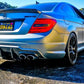 Mercedes C Class C63 AMG Rear Diffuser Valance 2011-15 ABS Gloss Black
