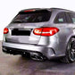 Mercedes C Class W205 Estate Rear Roof Spoiler Wing ABS Gloss Black