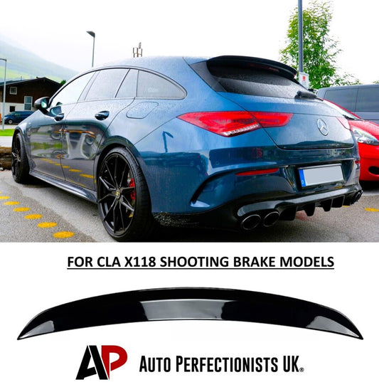 Mercedes CLA X118 Rear Roof Spoiler Wing 2019-2024 ABS Gloss Black