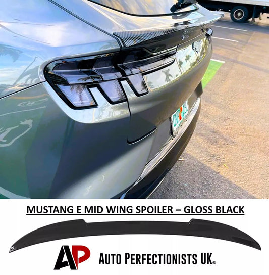 Ford Mustang Mach E Rear M4 Boot Spoiler Wing 2020-24 ABS Gloss Black