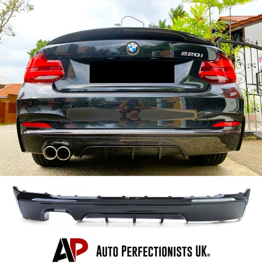 BMW 2 Series F22 Rear Diffuser Valance Bumper 13-21 ABS Gloss Black
