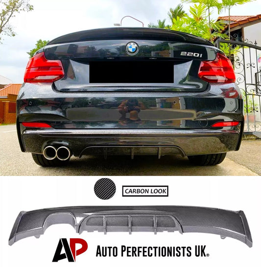 BMW 2 Series F22 F23 Rear Valance Diffuser 13-21 ABS Carbon Fibre