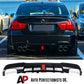 BMW 3 Series E90 E91 Rear Valance Diffuser 04-13 W/LED ABS Gloss Black
