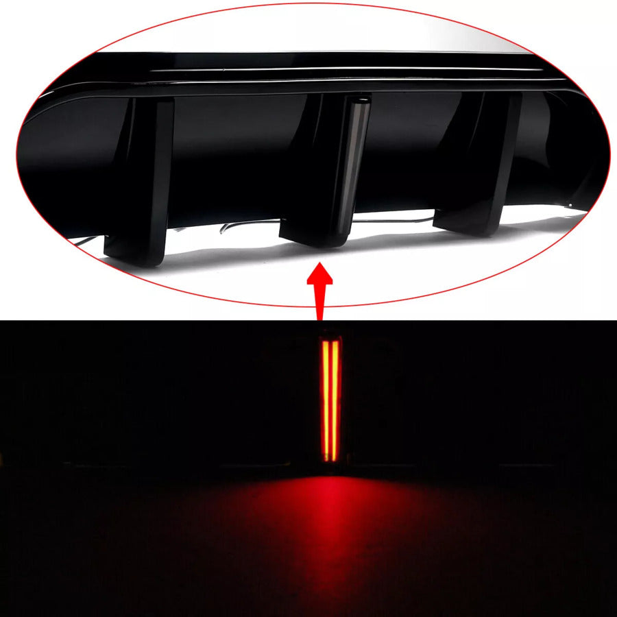BMW 4 Series G26 Gran Coupe Rear Diffuser 20-24 W/LED ABS Gloss Black