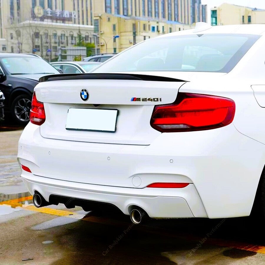 BMW 2 Series F22 Rear Boot Spoiler P Style Wing 13-21 ABS Carbon Fibre
