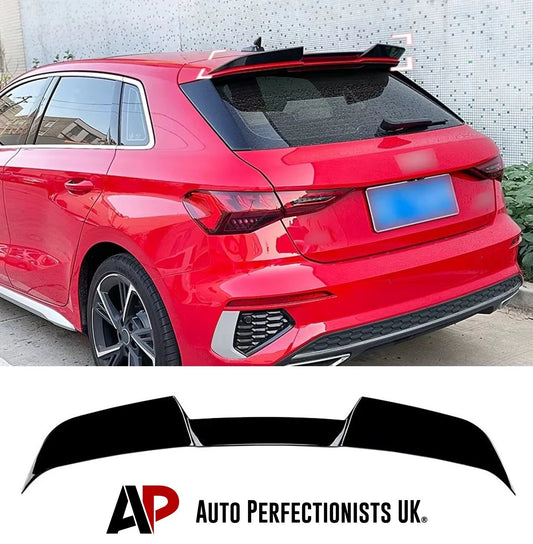 Audi A3 S3 RS3 8Y Gloss Black Rear Roof Spoiler Lip Splitter 2020- 24