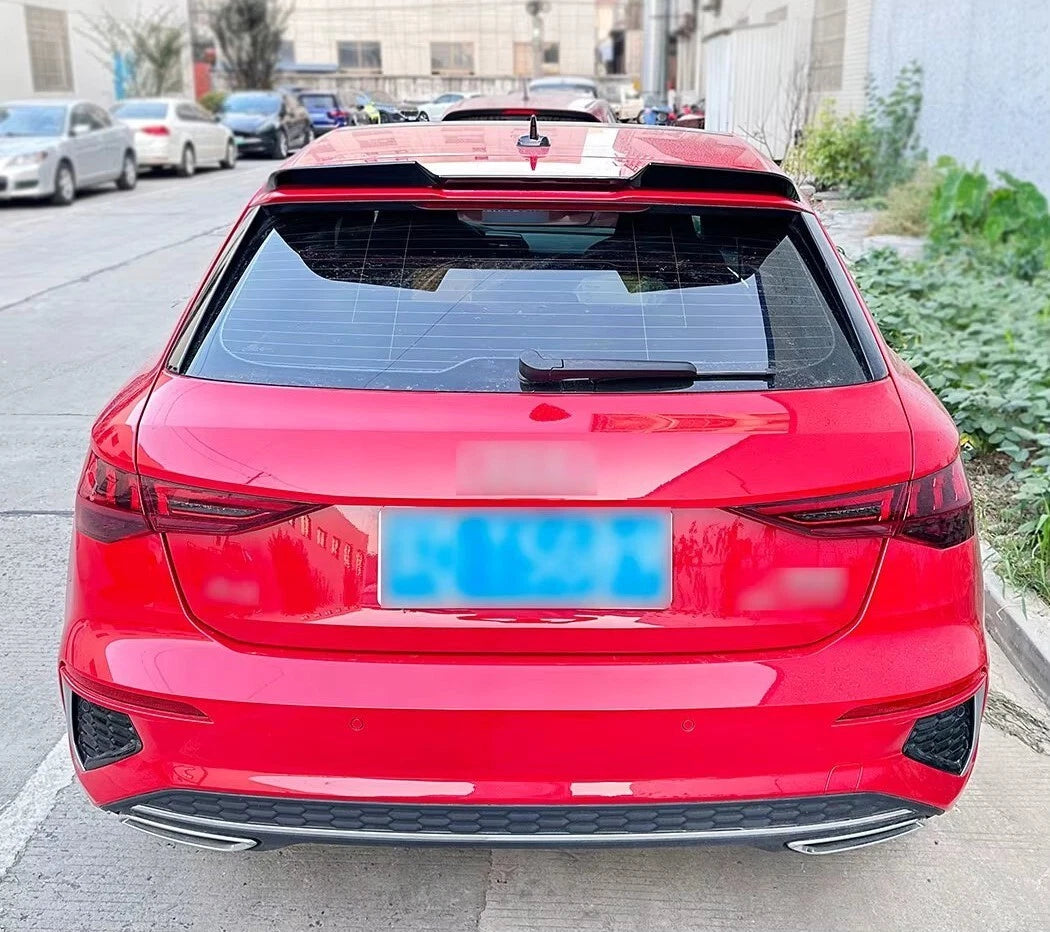 Audi A3 S3 RS3 8Y Gloss Black Rear Roof Spoiler Lip Splitter 2020- 24
