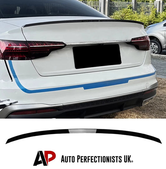 Audi A4 B9 Gloss Black Rear S4 Style Boot Spoiler Lip Aero 2016- 24