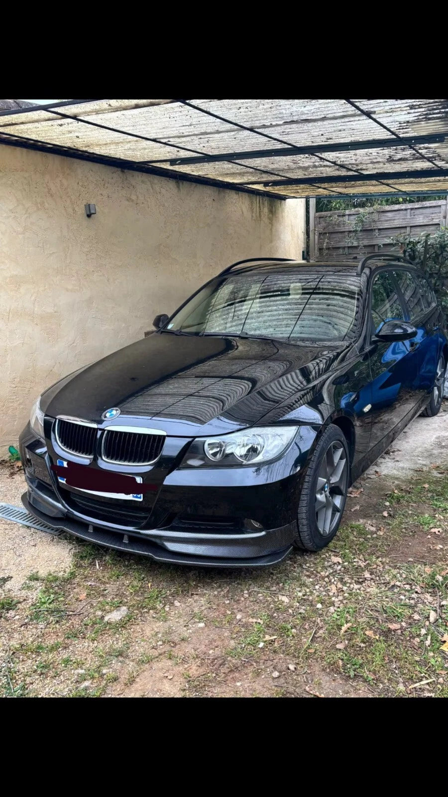 BMW 3 Series NON M Sport E90 E91 PRE-LCI Gloss Black Front Splitter