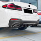 BMW 5 Series G30 LCI M Sport Gloss Black Rear Valance Diffuser 2020-23