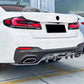 BMW 5 Series G30 LCI M Sport Gloss Black Rear Valance Diffuser 2020-23