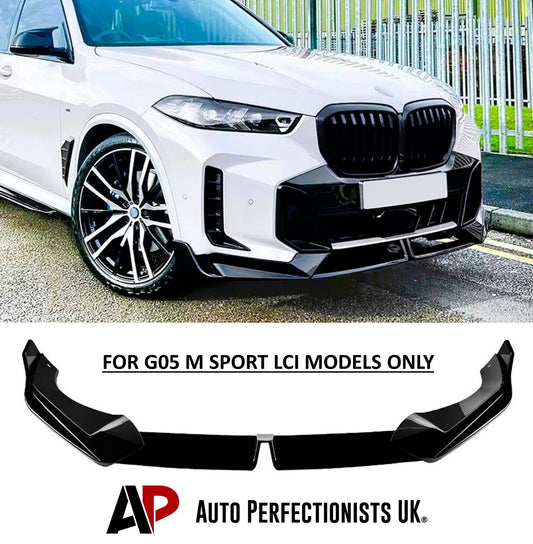 BMW X5 G05 LCI Gloss Black Front Splitter Spoiler Lip M Sport 2023- 24