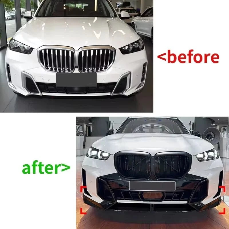 BMW X5 G05 LCI Gloss Black Front Splitter Spoiler Lip M Sport 2023- 24