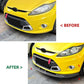 Ford Fiesta MK7 Gloss Black Front Splitter Spoiler Lip Wing 2012-2017