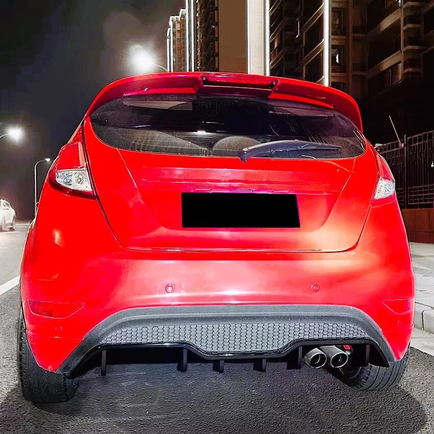 Ford Fiesta ST MK7 Gloss Black Rear Diffuser Lip Valance 2012-17