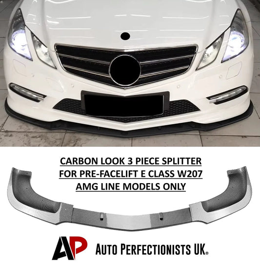 Mercedes E Class Coupe W207 C207 Carbon Fibre Front Splitter 08-13