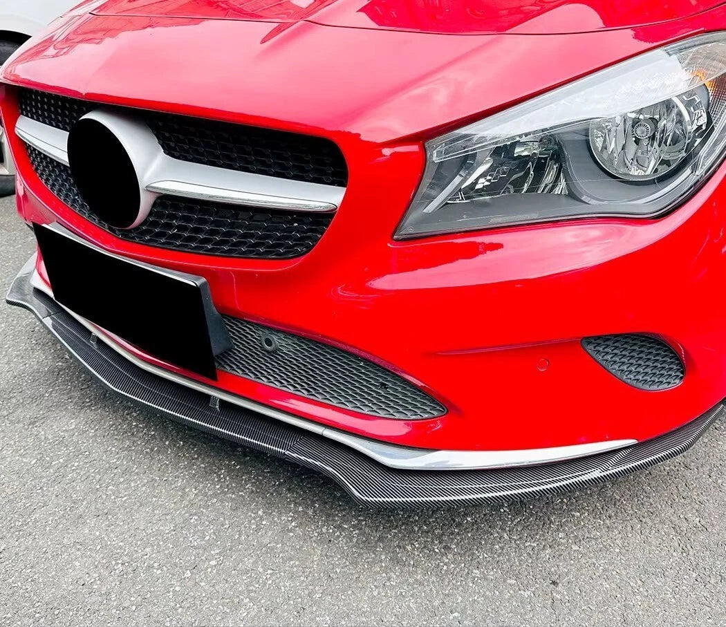 Mercedes CLA Class W117 NON AMG Gloss Black Front Splitter 2017-2019