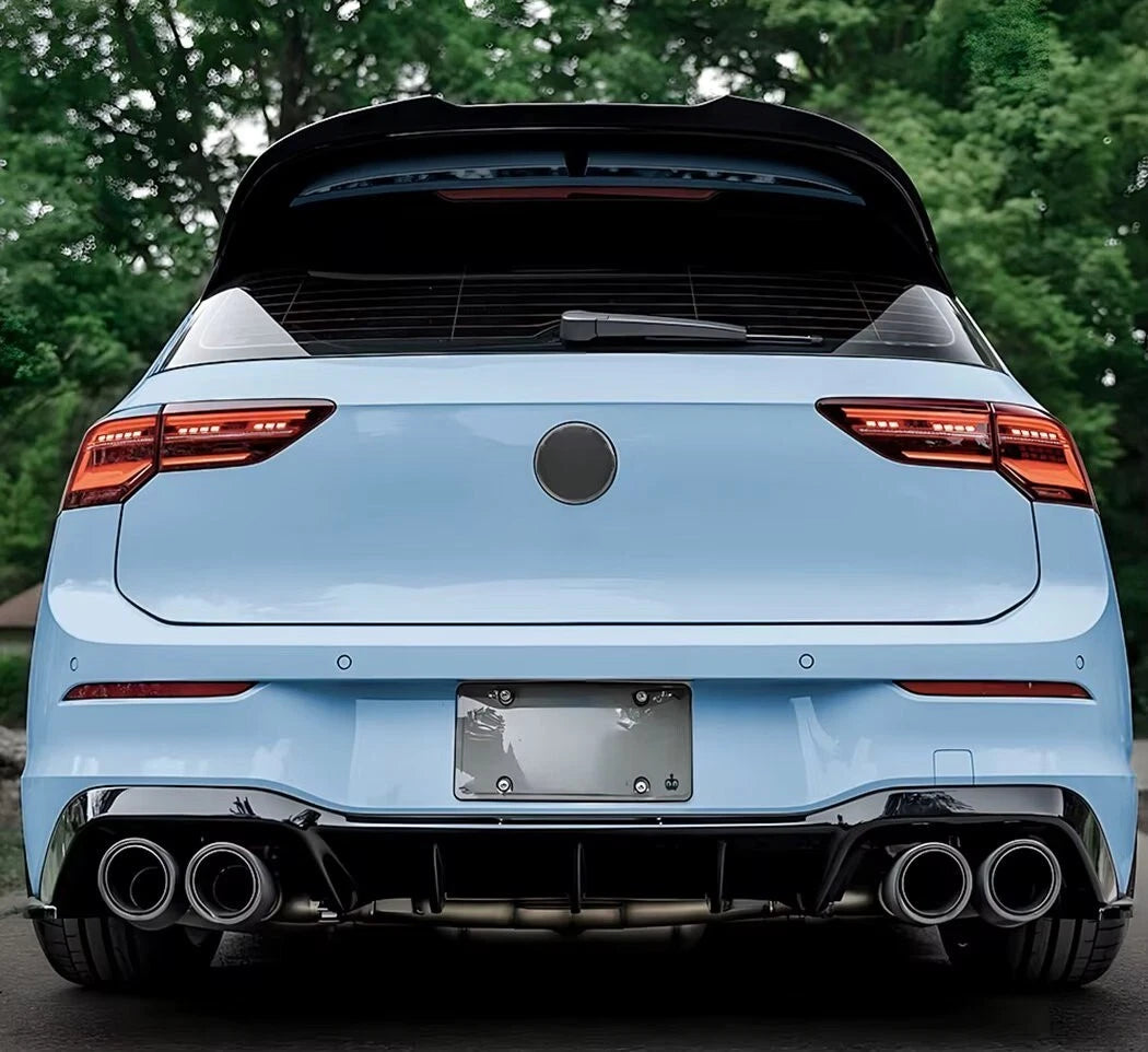 VW Golf MK8 R GTD GTI Clubsport Add On Gloss Black Rear Roof Spoiler