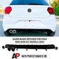 VW Polo MK6 'GTI Style' Rear Gloss Black Valance Diffuser Lip 2017-21