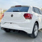 VW Polo MK6 'GTI Style' Rear Gloss Black Valance Diffuser Lip 2017-21