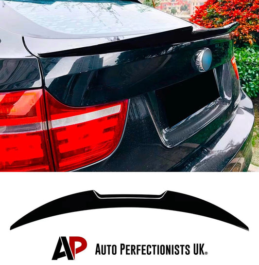 BMW X6 E71 X6M Gloss Black Rear M4 Style Boot Spoiler Lip Mid 8-15