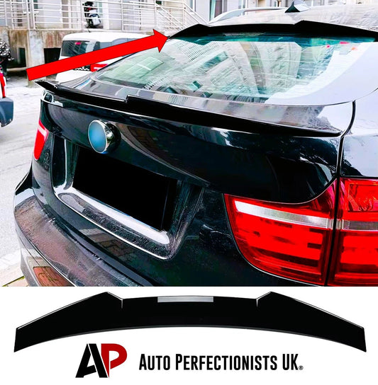 BMW X6 E71 X6M Gloss Black Rear Roof Spoiler Wing Extension 08-15
