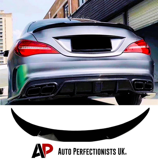 Mercedes CLA Class W117 C117 Gloss Black Rear FD Style Boot Spoiler