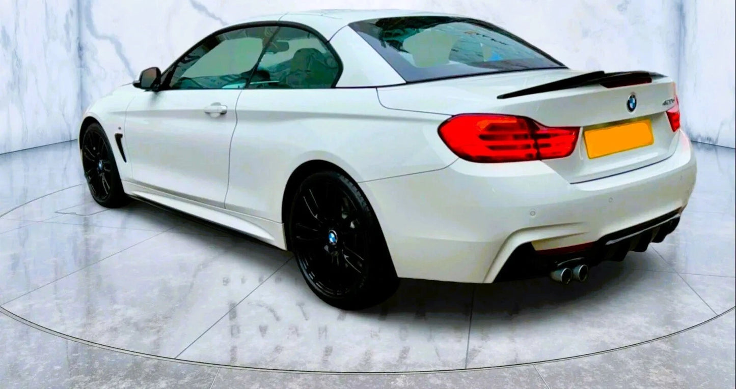 BMW 4 Series Convertible F33 Gloss Black M4 Style Rear Boot Spoiler