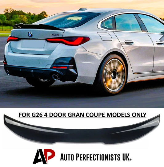BMW 4 G26 Gran Coupe Gloss Black Rear High Kick PSM Ducktail Spoiler
