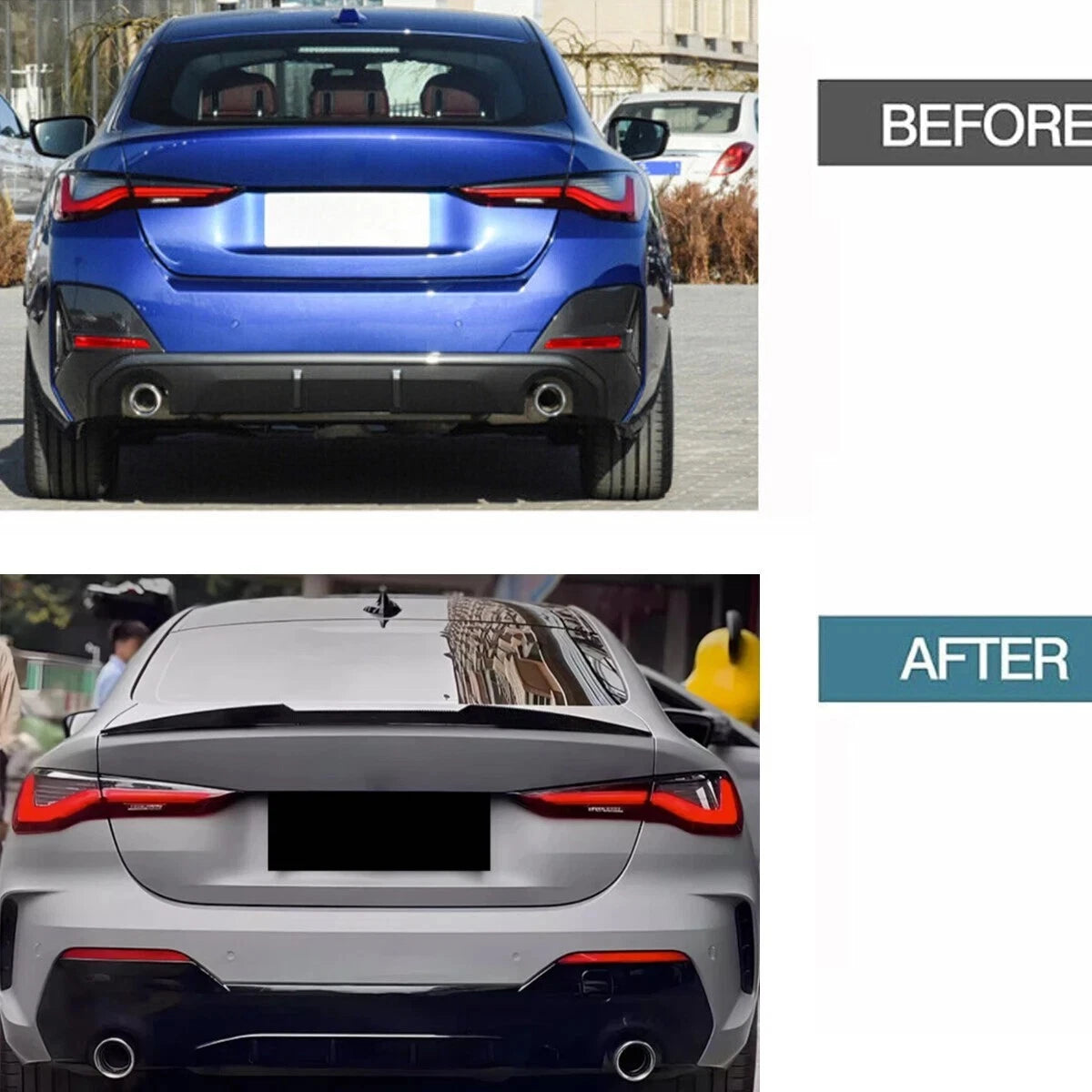 BMW 4 Series G26 Gran Coupe Gloss Black Rear M4 Style Boot Spoiler
