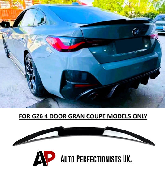BMW 4 Series G26 Gran Coupe Gloss Black Rear M4 Style Boot Spoiler
