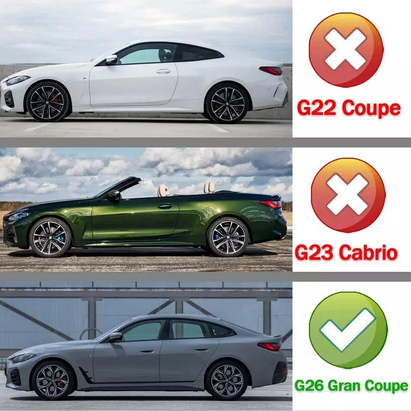 BMW 4 Series G26 Gran Coupe Gloss Black Rear M4 Style Boot Spoiler