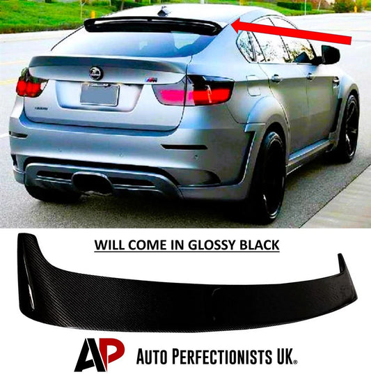 BMW X6 E71 X6M Gloss Black Rear Roof Spoiler Lip Wing Extension 08-15