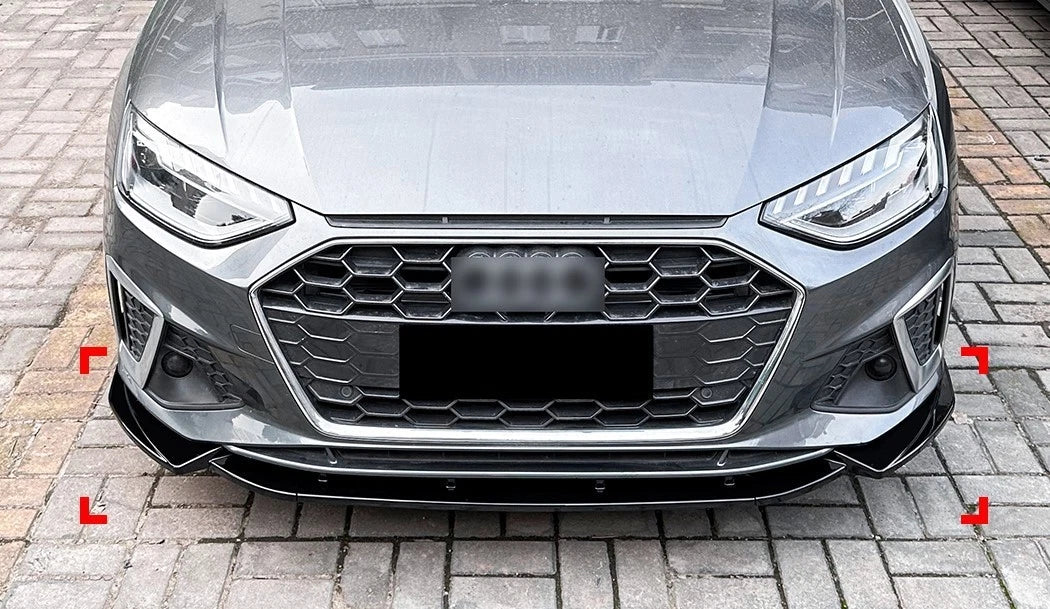Audi A4 S4 S Line B9.5 FACELIFT Gloss Black Front Splitter Spoiler Lip Kit 2020+
