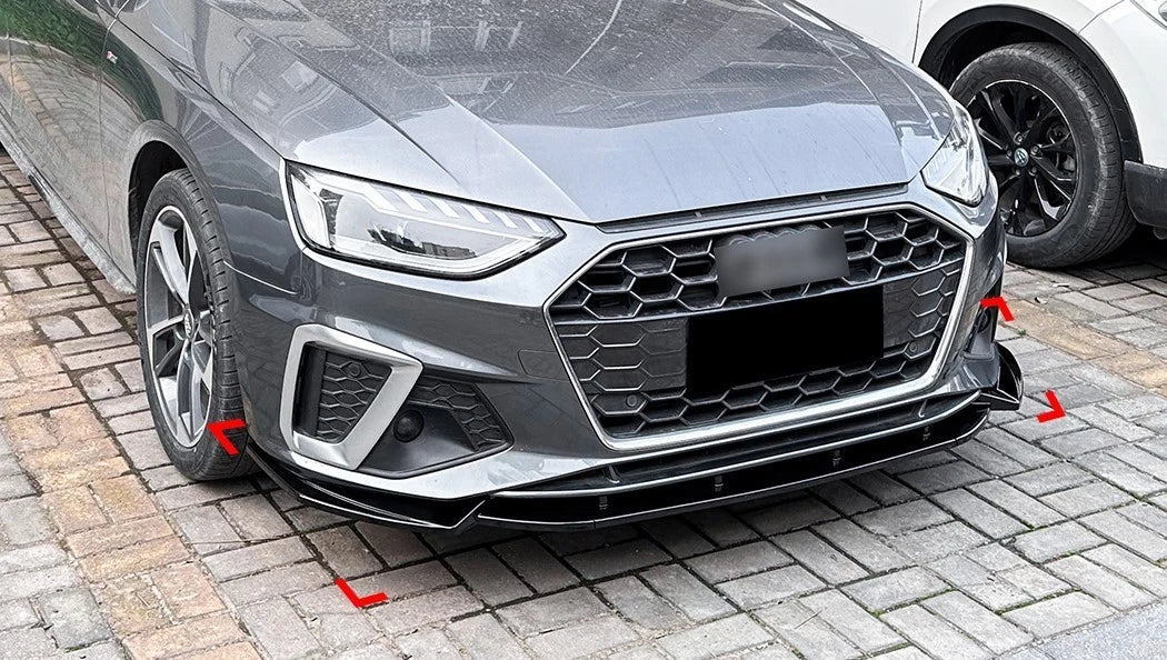Audi A4 S4 S Line B9.5 FACELIFT Gloss Black Front Splitter Spoiler Lip Kit 2020+