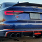 Audi A4 S4 B9 Gloss Black Rear High Kick PSM Ducktail Boot Spoiler Lip Wing Kit