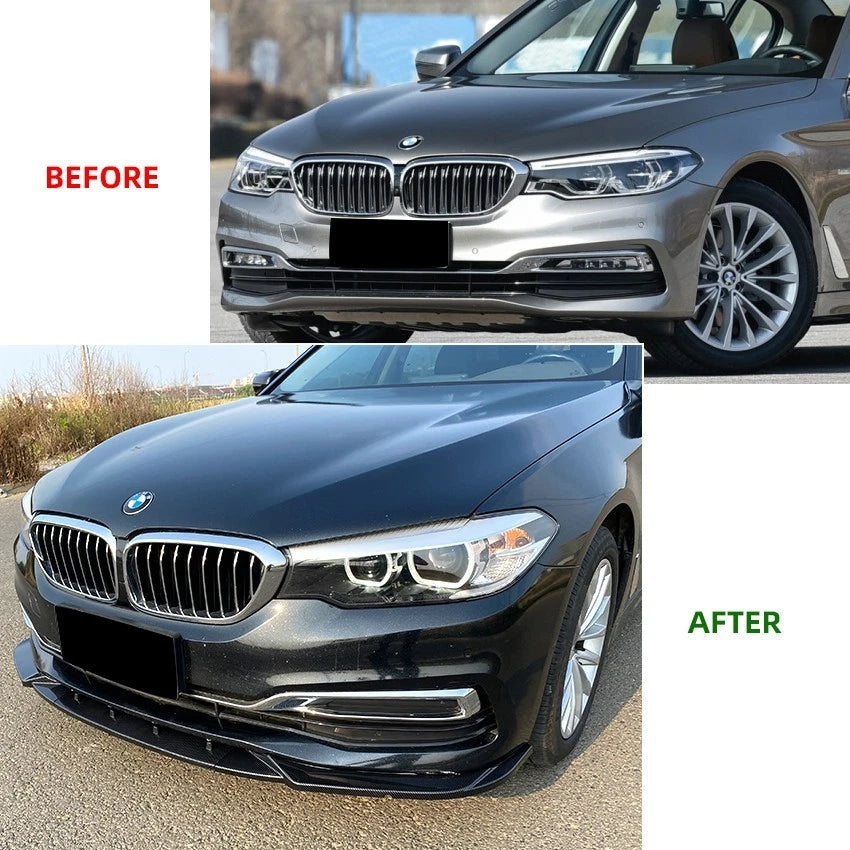 BMW 5 Series G30 G31 PRE-LCI NON M SPORT Gloss Black Front Splitter Spoiler Lip