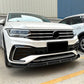 VW Tiguan R Line MK2 FACELIFT Gloss Black Front Splitter Spoiler Lip Kit 2021-23