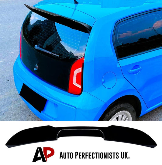 VW Up! Gloss Black Rear Roof Spoiler Lip Wing Splitter Body Kit 2011-2023