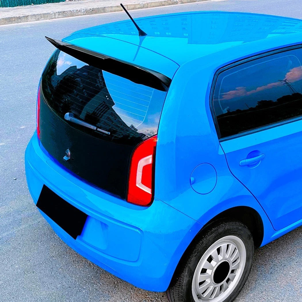 VW Up! Gloss Black Rear Roof Spoiler Lip Wing Splitter Body Kit 2011-2023
