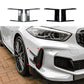 BMW 1 Series F40 MP Style Gloss Black Front Bumper Canard Aero Side Flick Blades