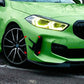 BMW 1 Series F40 MP Style Gloss Black Front Bumper Canard Aero Side Flick Blades
