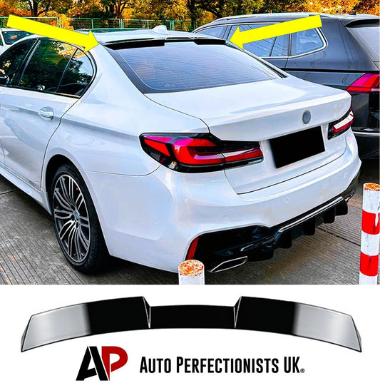 BMW 5 Series M5 G30 Gloss Black Rear Roof Spoiler Window Lip Wing Body Kit 16-24