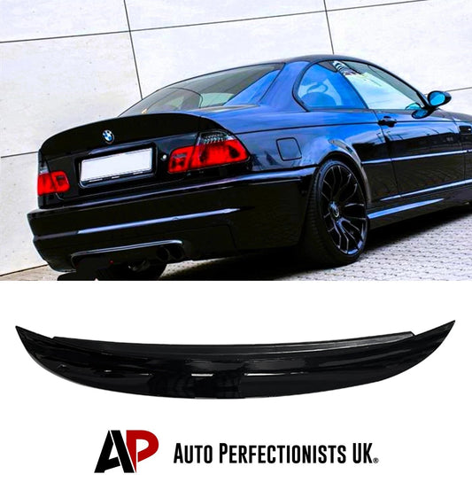 BMW 3 Series M3 E46 CSL Bootlid Style Gloss Black Rear Spoiler Drift Wing Lip