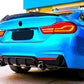 BMW 4 Series F32 F33 F36 M Sport Gloss Black Rear Diffuser Lip Valance Dual Exit