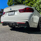 BMW 4 Series F32 F33 F36 M Sport Gloss Black Rear Diffuser Lip Valance Dual Exit