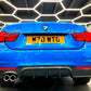 BMW 4 Series F32 F33 F36 M Sport Gloss Black Rear Diffuser Lip Valance Twin Exit