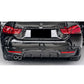BMW 4 Series F32 F33 F36 M Sport Gloss Black Rear Diffuser Lip Valance Twin Exit