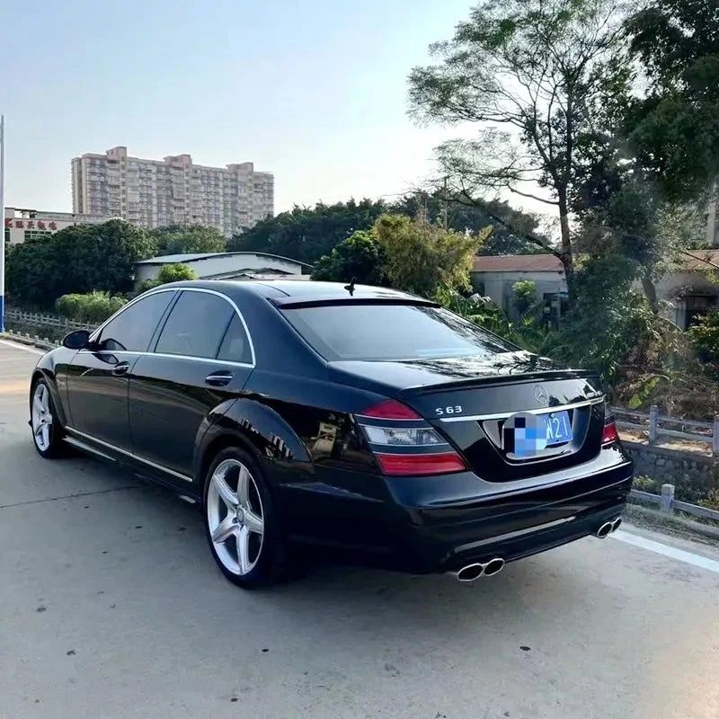 Mercedes S Class W221 Gloss Black Rear Roof Spoiler Window Lip Wing Body Kit